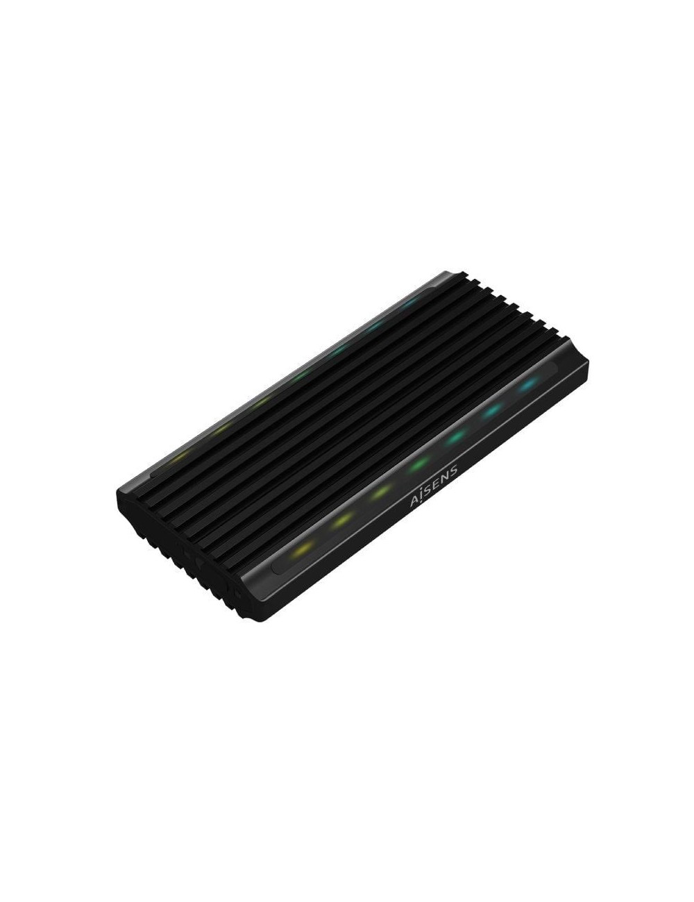 Caja Externa para Disco SSD M.2 SATA/NVMe Aisens ASM2-RGB012B/ USB 3.2/ Sin tornillos