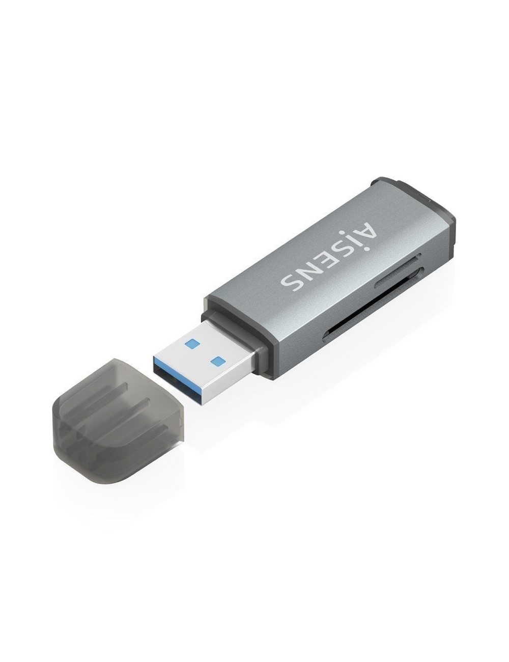 Lector de Tarjetas Externo Aisens ASCR-2A09-GR/ USB 3.1