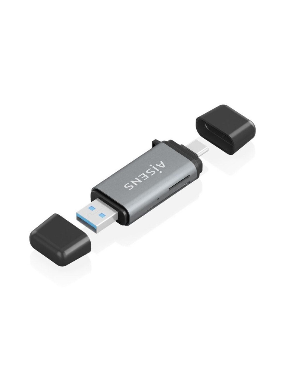 Lector de Tarjetas Externo Aisens ASCR-2AC11-GR/ USB 3.1