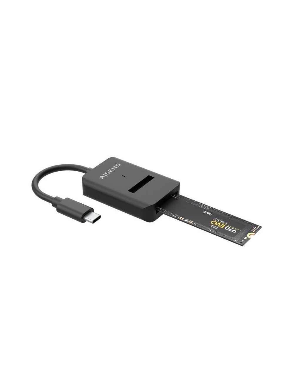Dock USB Tipo-C para SSD M2 SATA/NVMe Aisens ASUC-M2D011-BK/ Negro