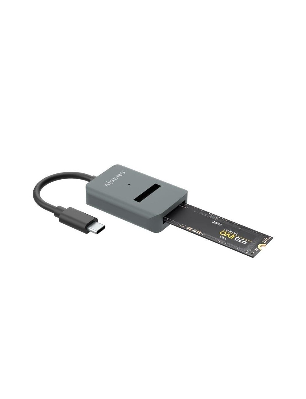 Dock USB Tipo-C para SSD M2 SATA/NVMe Aisens ASUC-M2D012-GR/ Gris