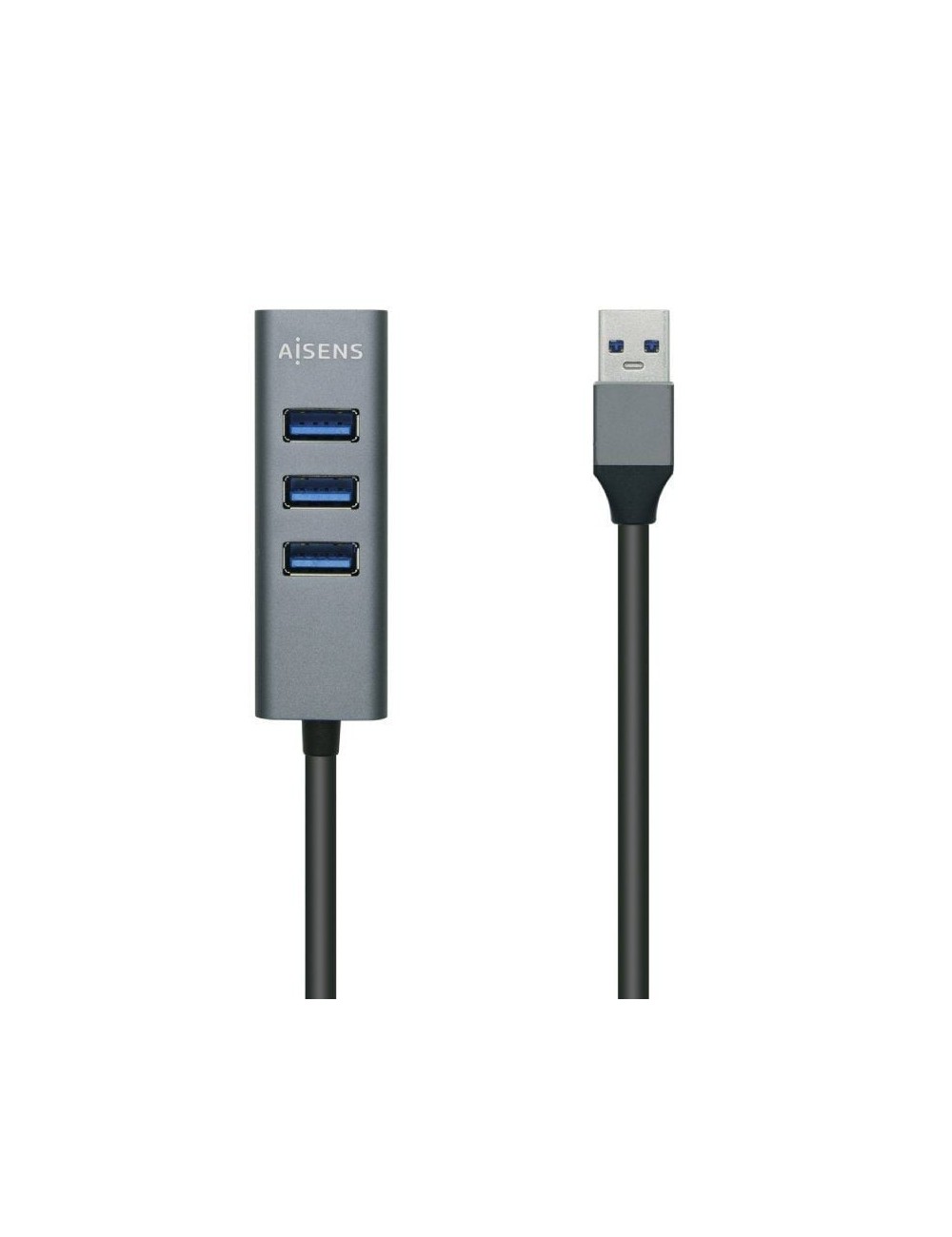 Hub USB 3.0 Aisens A106-0507/ 4xUSB/ Gris