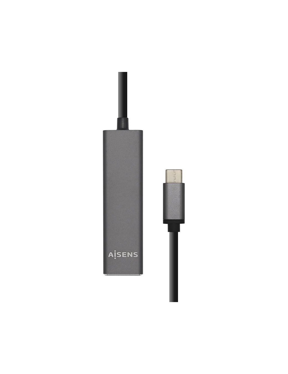 Hub USB Tipo-C Aisens A109-0403/ 4xUSB/ Gris