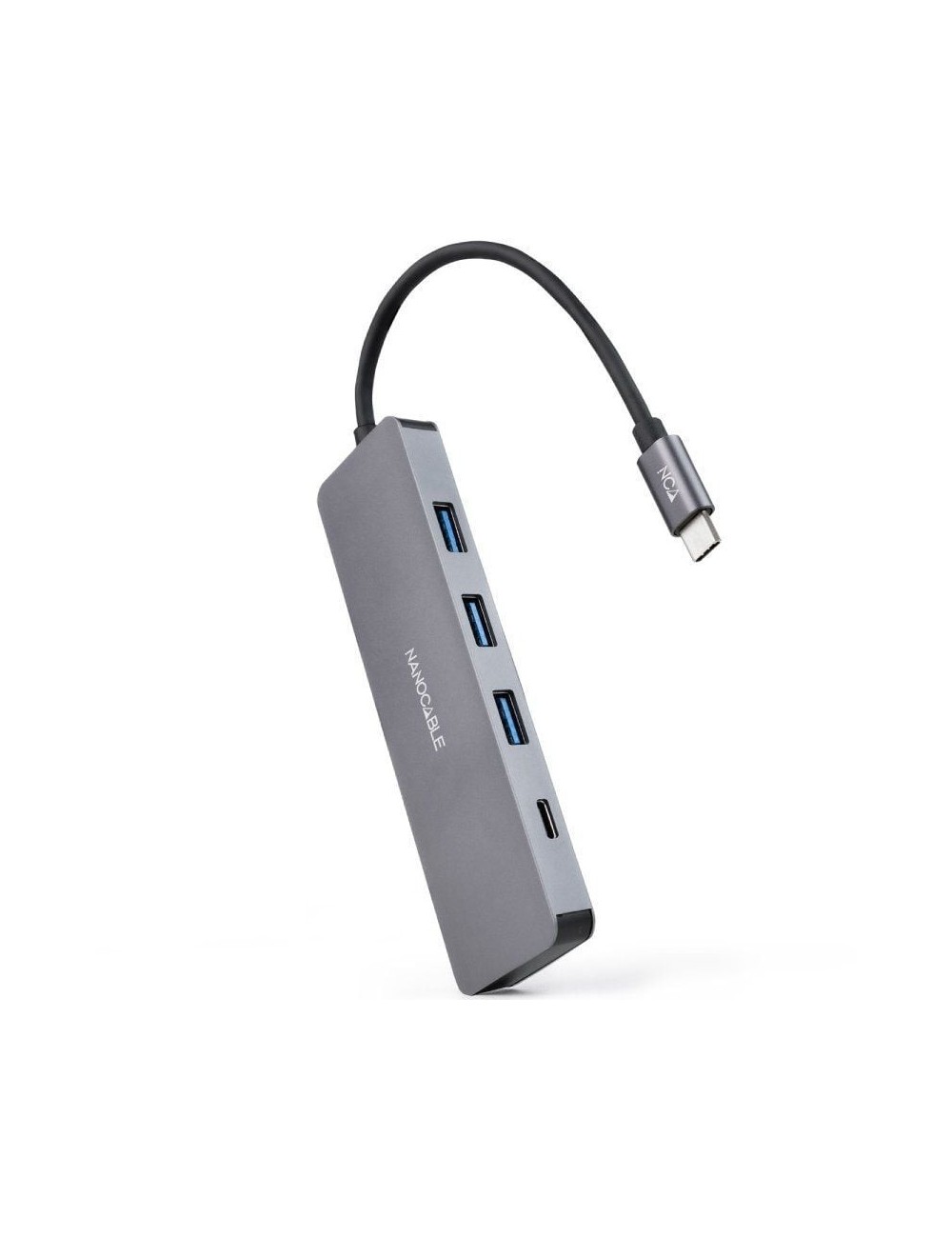 Hub USB Tipo-C Nanocable 10.16.4409/ 3xUSB/ 1xUSB Tipo-C/ Gris