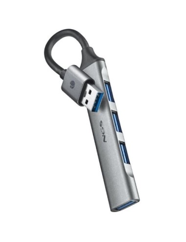 Hub USB NGS IHUB4 Micro/ 4xUSB/ Gris