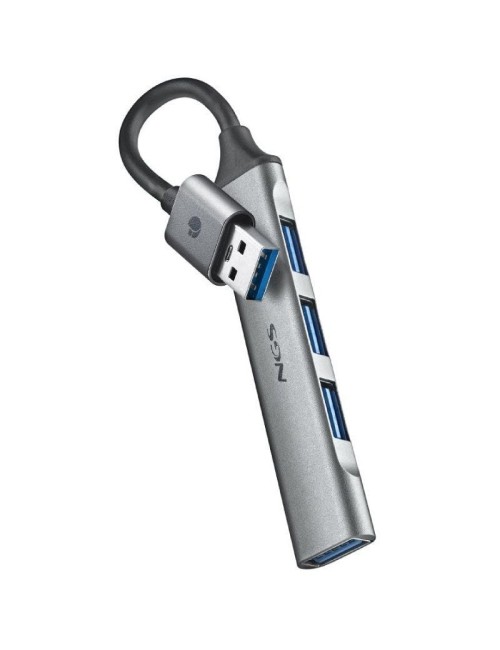 Hub USB NGS IHUB4 Micro/ 4xUSB/ Gris