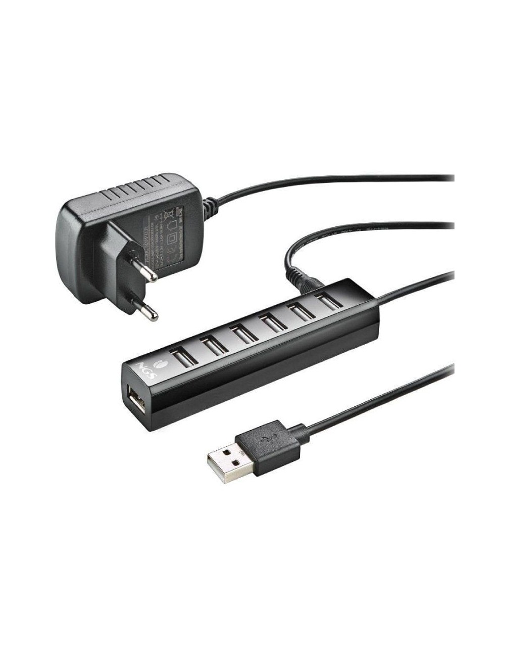 Hub USB 2.0 con Alimentación Externa NGS IHUB7 Tiny/ 7xUSB