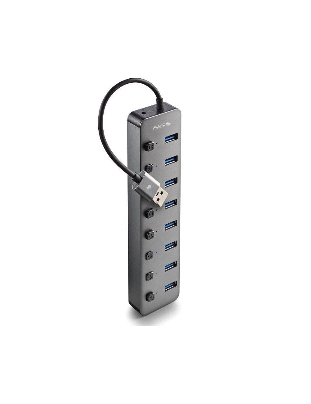 Hub USB NGS IHUB8 / 8xUSB 3.0/ Gris