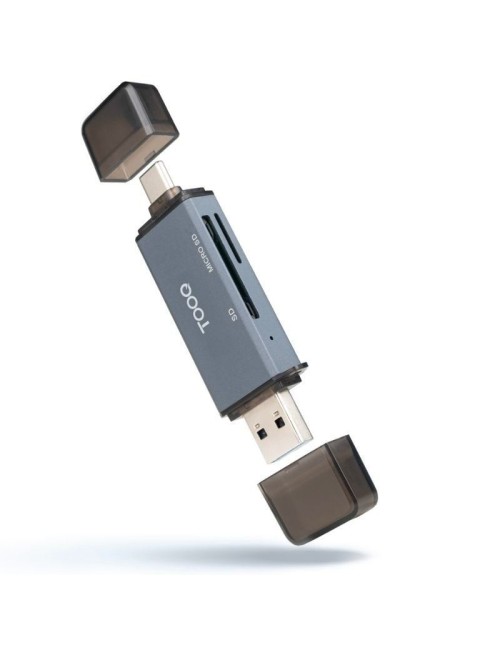 Lector de Tarjetas Externo TooQ TQR-3001G/ USB 3.0 y USB Tipo-C