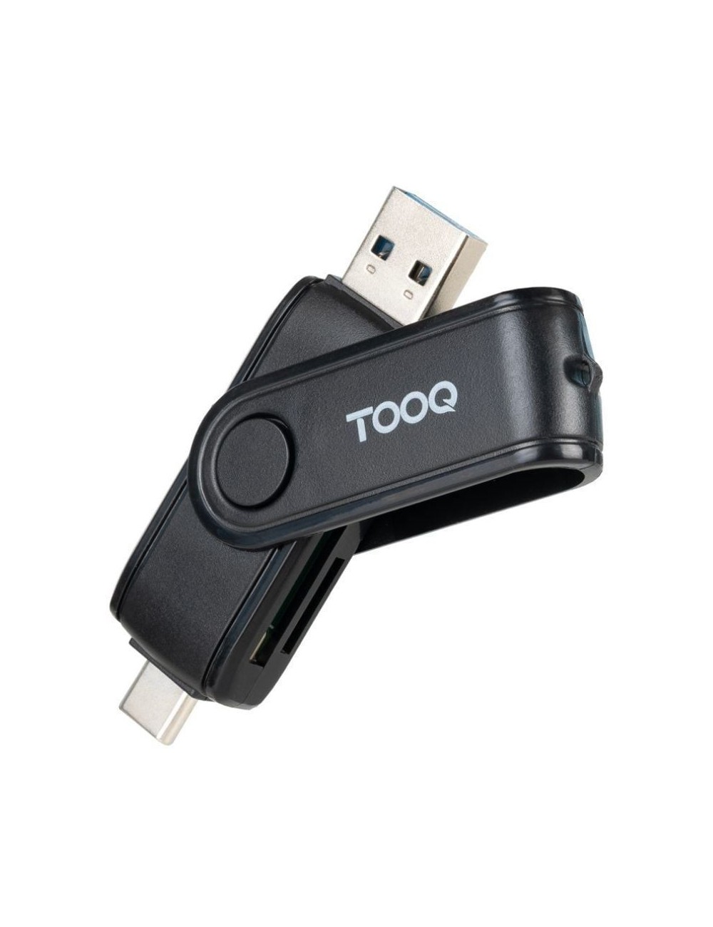 Lector de Tarjetas Externo TooQ TQR-3003B/ USB 2.0 y USB Tipo-C