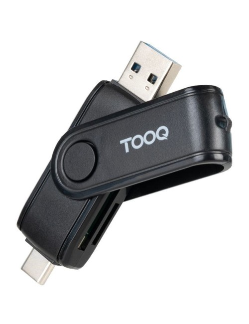 Lector de Tarjetas Externo TooQ TQR-3003B/ USB 2.0 y USB Tipo-C