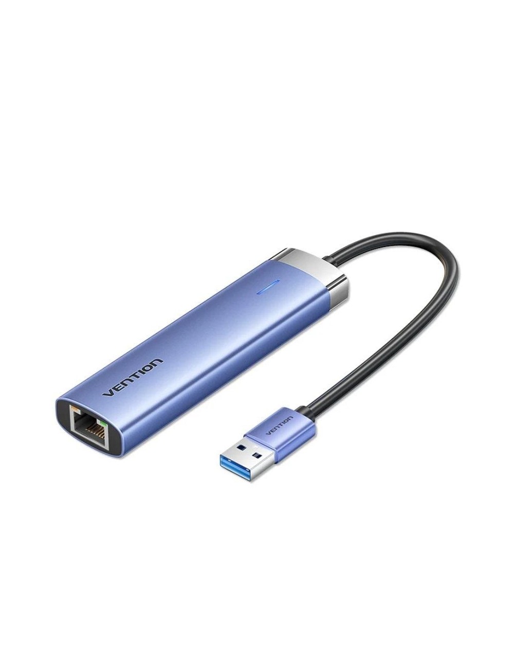 Hub USB 3.0 Vention TGFSB/ 3xUSB/ 1xRJ45/ 1xUSB Tipo-C PD/ Azul