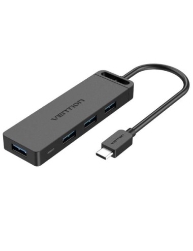 Hub USB Tipo-C Vention TGKBB/ 4xUSB/ 1xMicroUSB PD