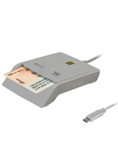 Lector de DNI y Tarjetas Woxter PE26-198/ USB Tipo-C/ Blanco