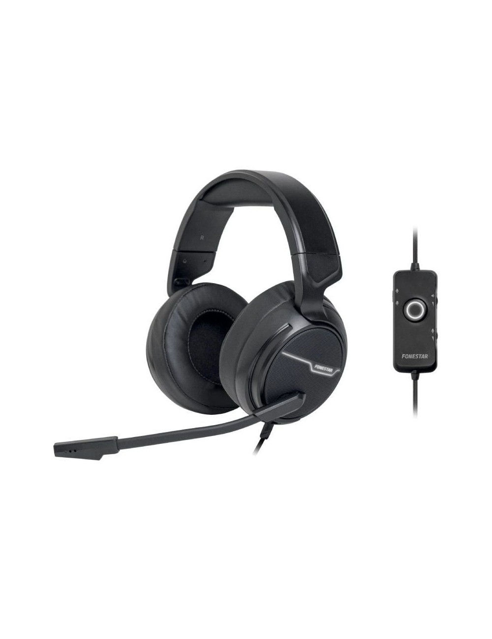 Auriculares Gaming con Micrófono Fonestar WIN-U/ USB/ Negros