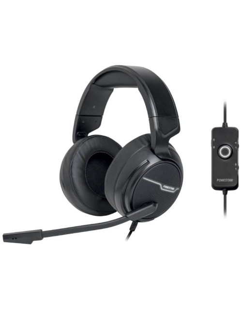 Auriculares Gaming con Micrófono Fonestar WIN-U/ USB/ Negros