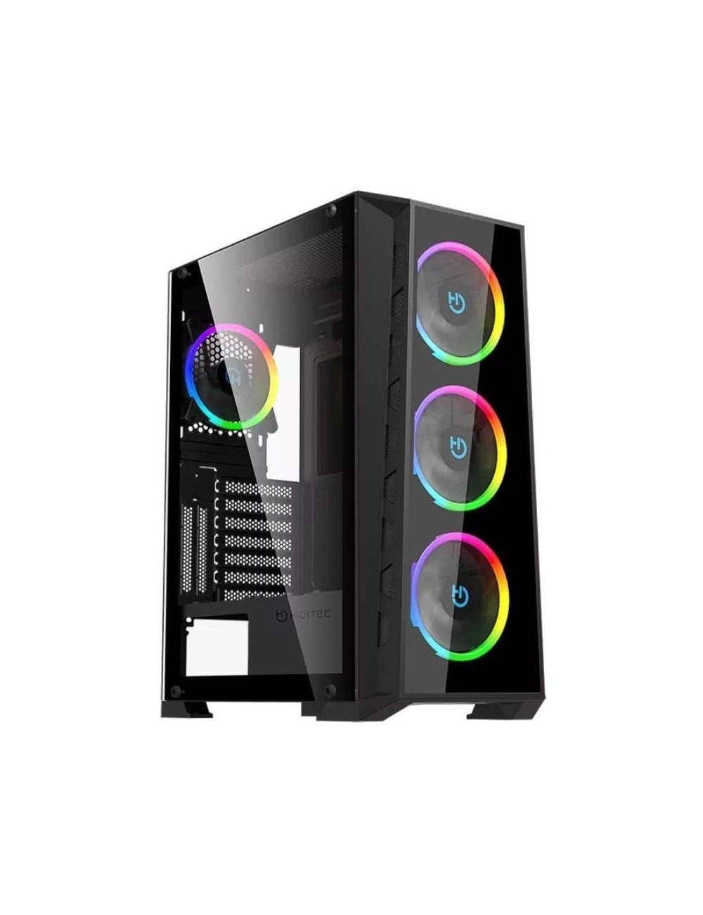 Caja Gaming Semitorre Hiditec MH12 GLASS