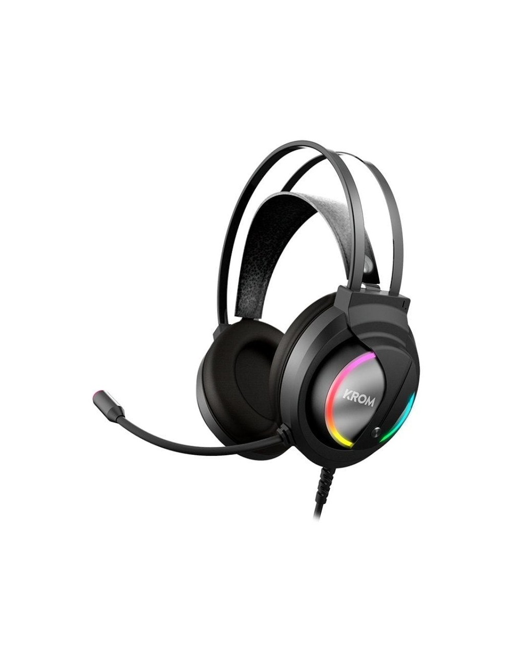Auriculares Gaming con Micrófono Krom Kappa/ Jack 3.5/ USB 2.0/ Negros