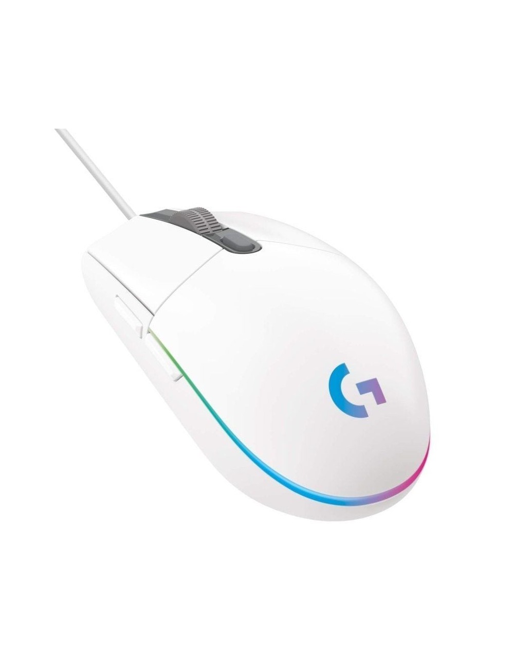 Ratón Gaming Logitech G102 Lightsync/ Hasta 8000 DPI/ Blanco