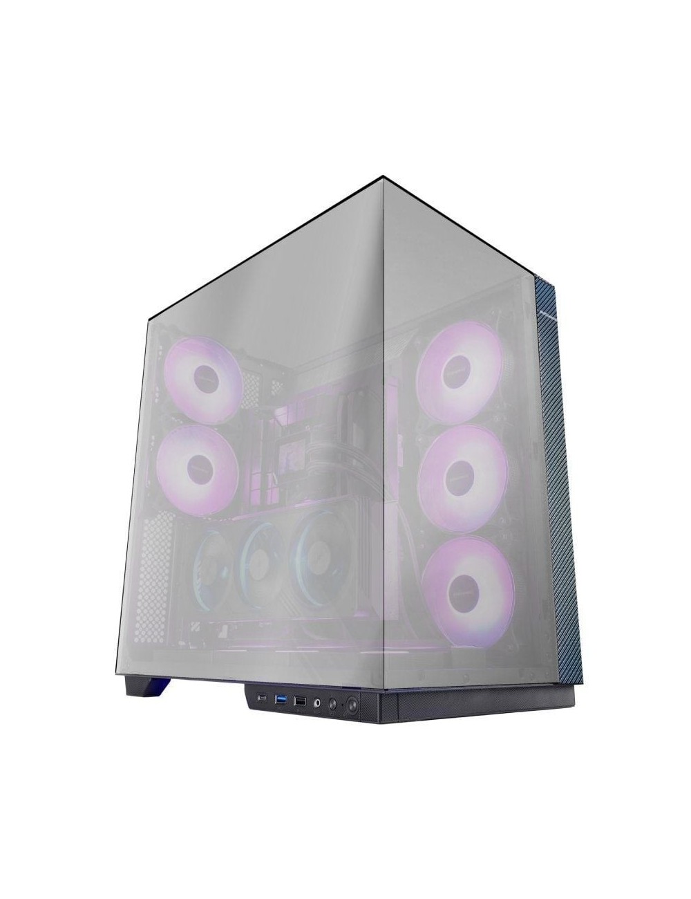 Caja Gaming Torre Mars Gaming MC-3GFPRO/ Cristal Cromado