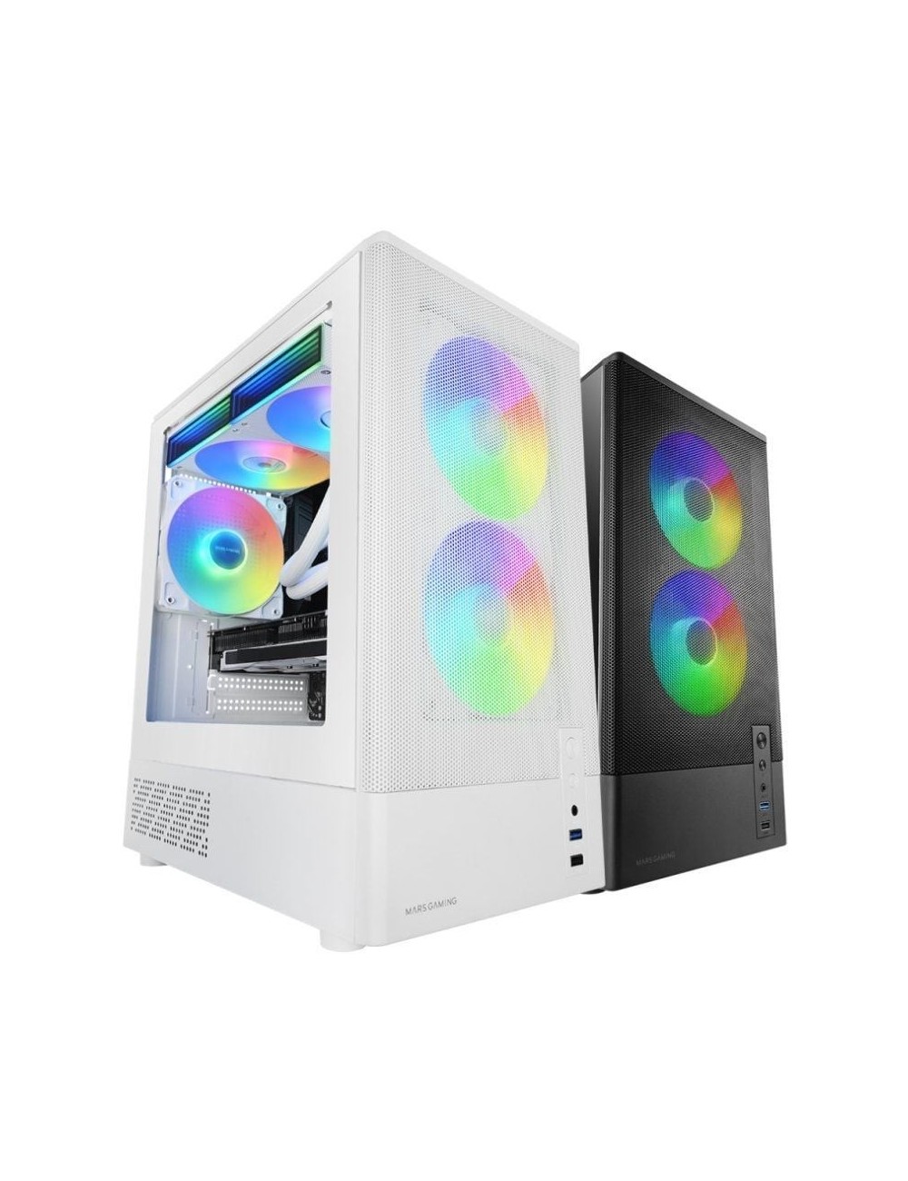 Caja Gaming Minitorre Mars Gaming MC-ONYX/ Blanca