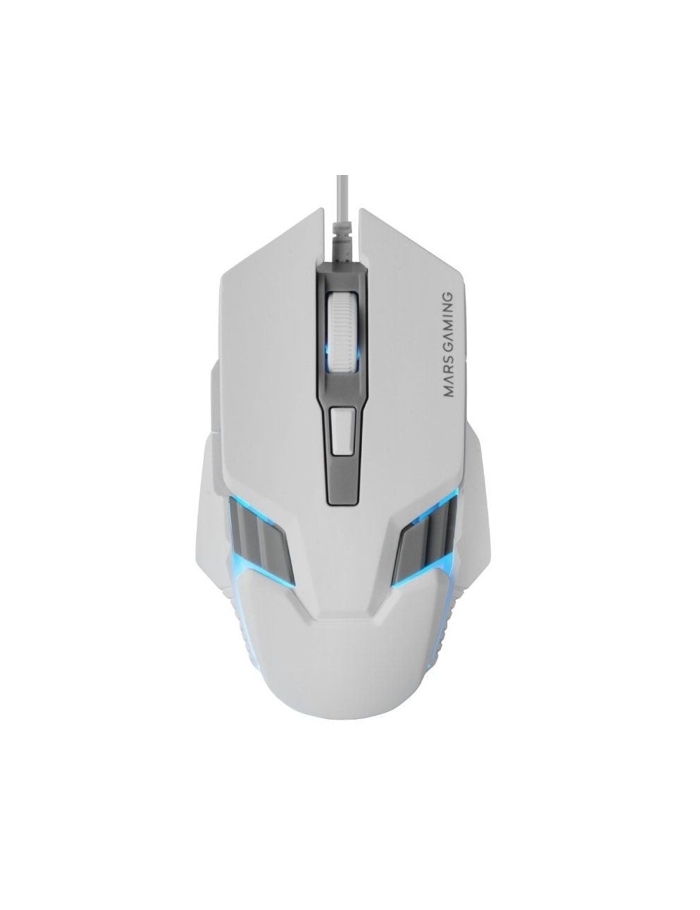 Ratón Gaming Mars Gaming MM024/ Hasta 4000 DPI/ Blanco