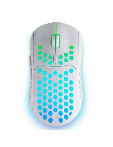 Ratón Gaming Inalámbrico Mars Gaming MMW3W/ Batería recargable/ Hasta 3200 DPI/ Blanco