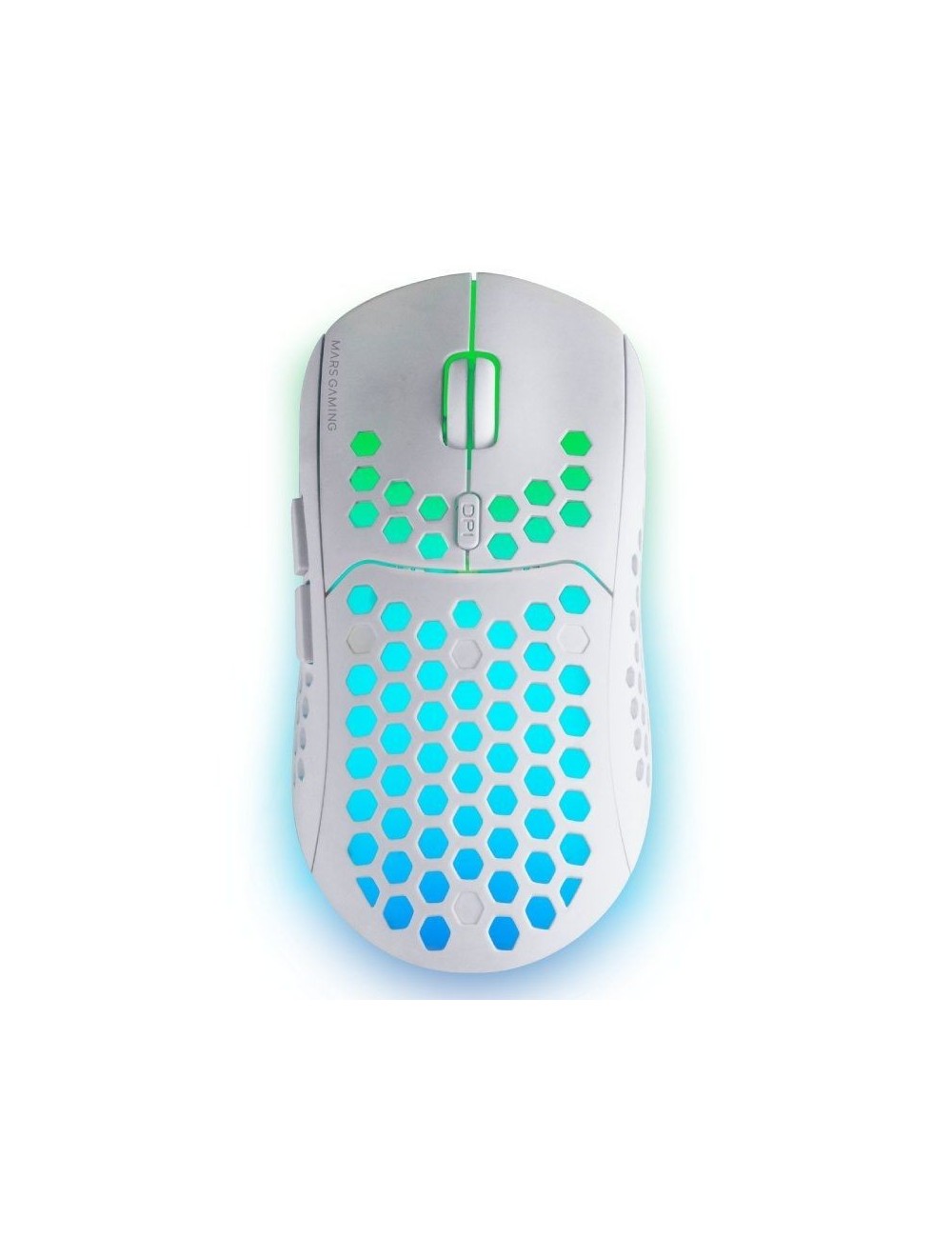 Ratón Gaming Inalámbrico Mars Gaming MMW3W/ Batería recargable/ Hasta 3200 DPI/ Blanco