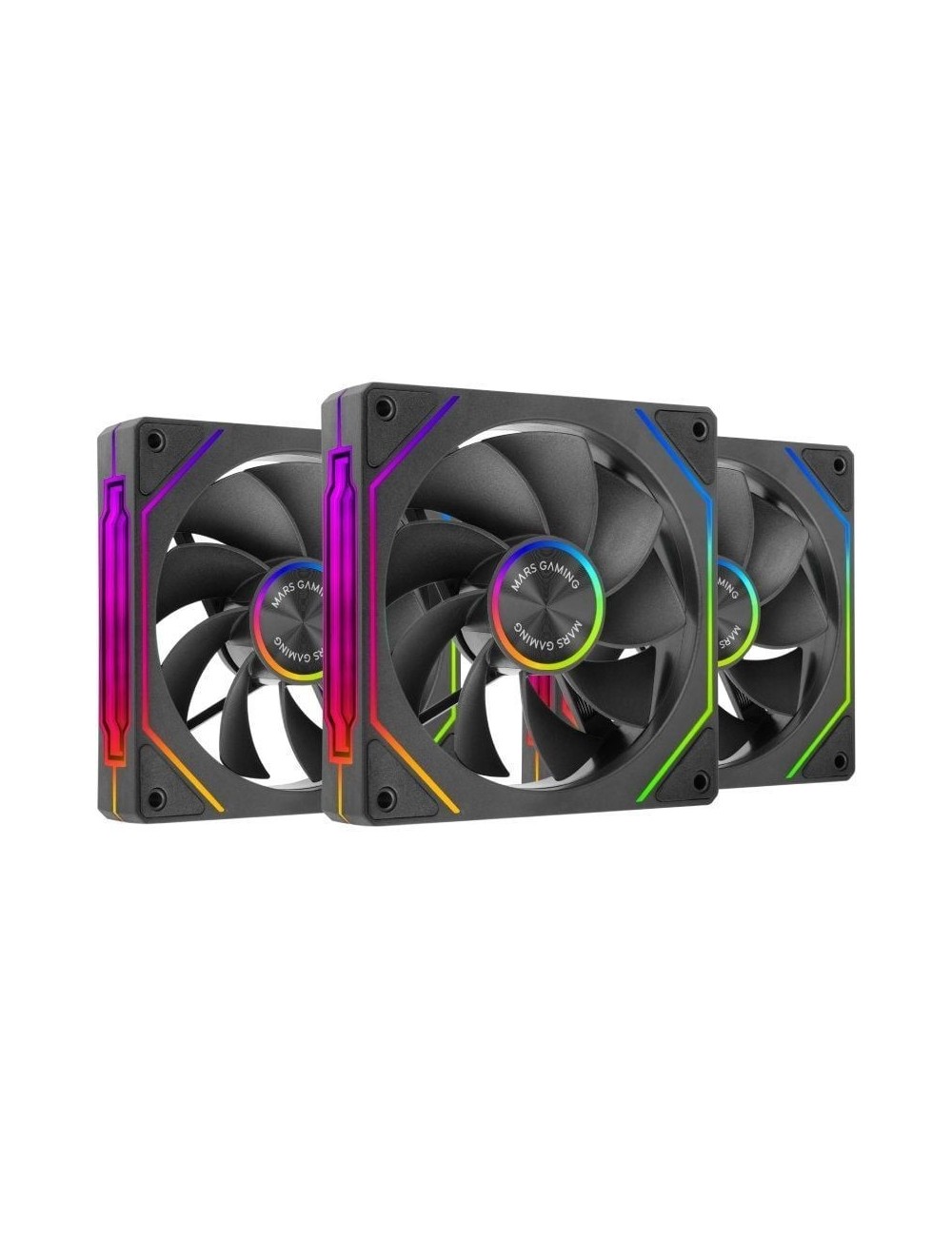 Pack 3 Ventiladores Invertidos Mars Gaming MF-LINKFINITYKIT2R/ 12cm/ ARGB