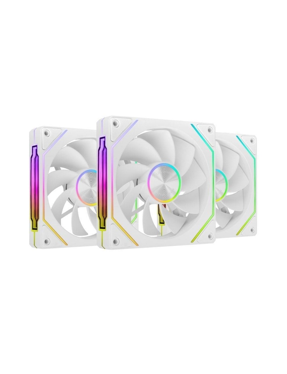 Pack 3 Ventiladores Invertidos Mars Gaming MF-LINKFINITYKIT2R/ 12cm/ ARGB/ Blancos