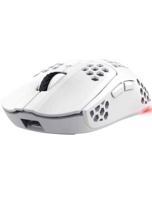 Ratón Gaming Inalámbrico Trust Gaming GXT 929 Helox/ Batería recargable/ Hasta 4800 DPI/ Blanco