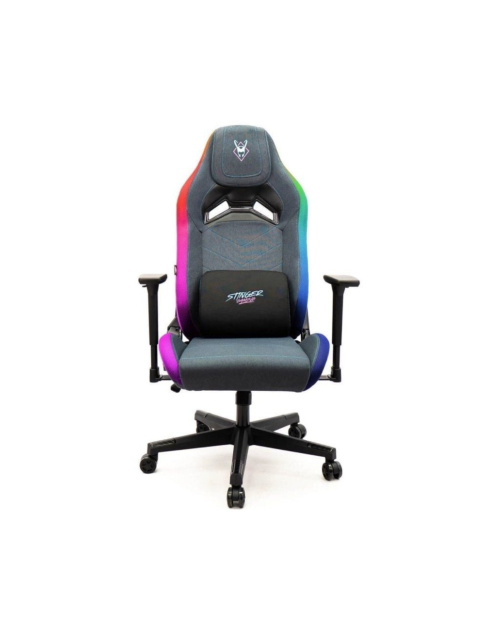 Silla Gaming Woxter Stinger Station Elite/ Luces LED/ Azul y Rosa