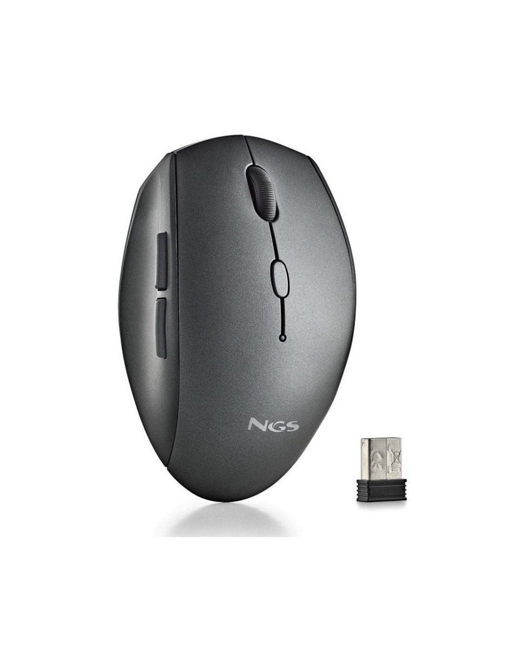 Ratón Inalámbrico NGS Bee Black/ Hasta 1600 DPI