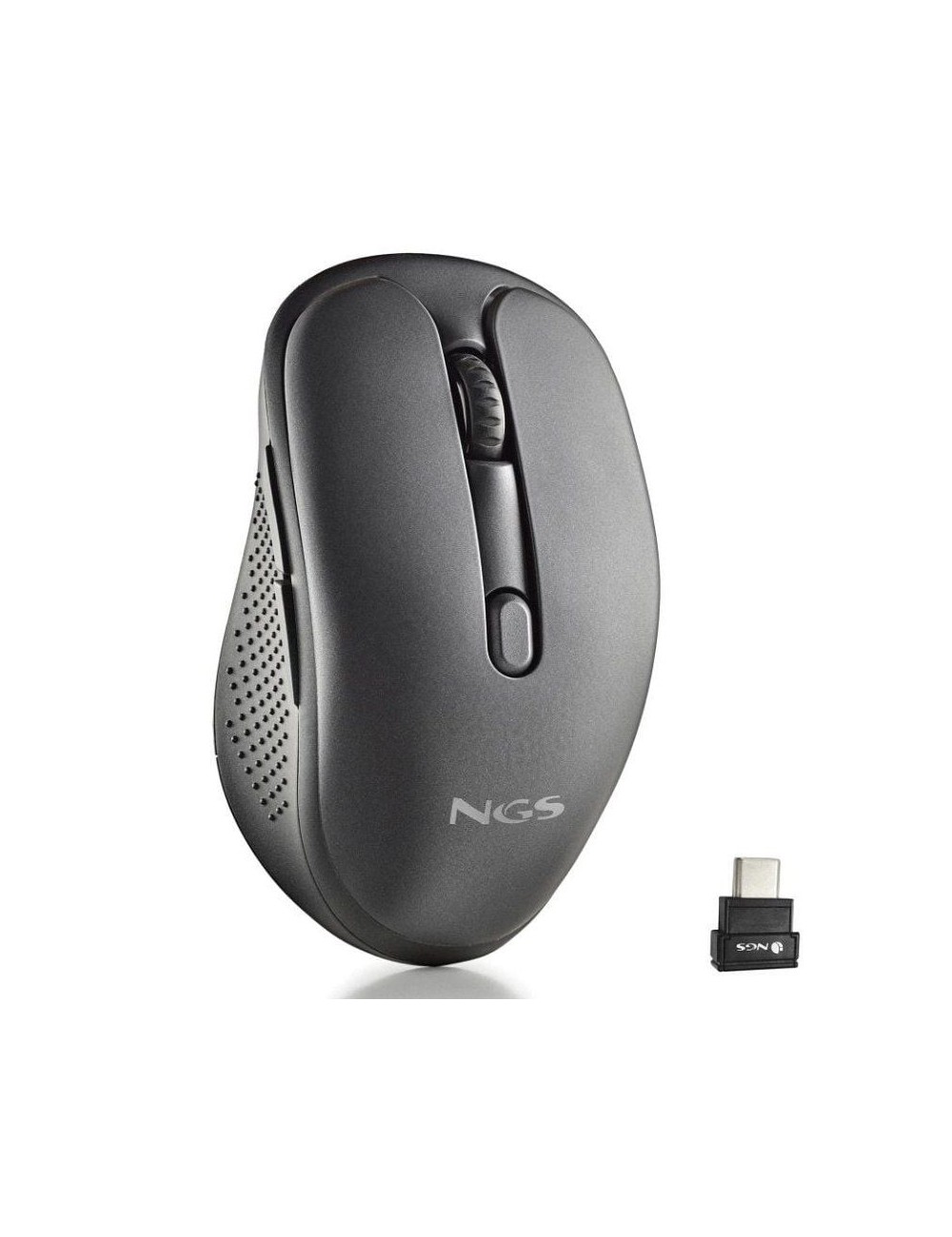 Ratón Inalámbrico NGS Evo Mix silencioso/ Batería recargable/ Hasta 3200 DPI/ Negro
