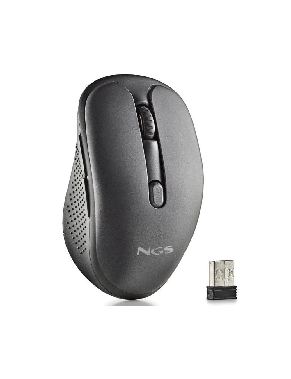 Ratón Inalámbrico NGS Evo Spook silencioso/ Batería recargable/ Hasta 1600 DPI/ Negro