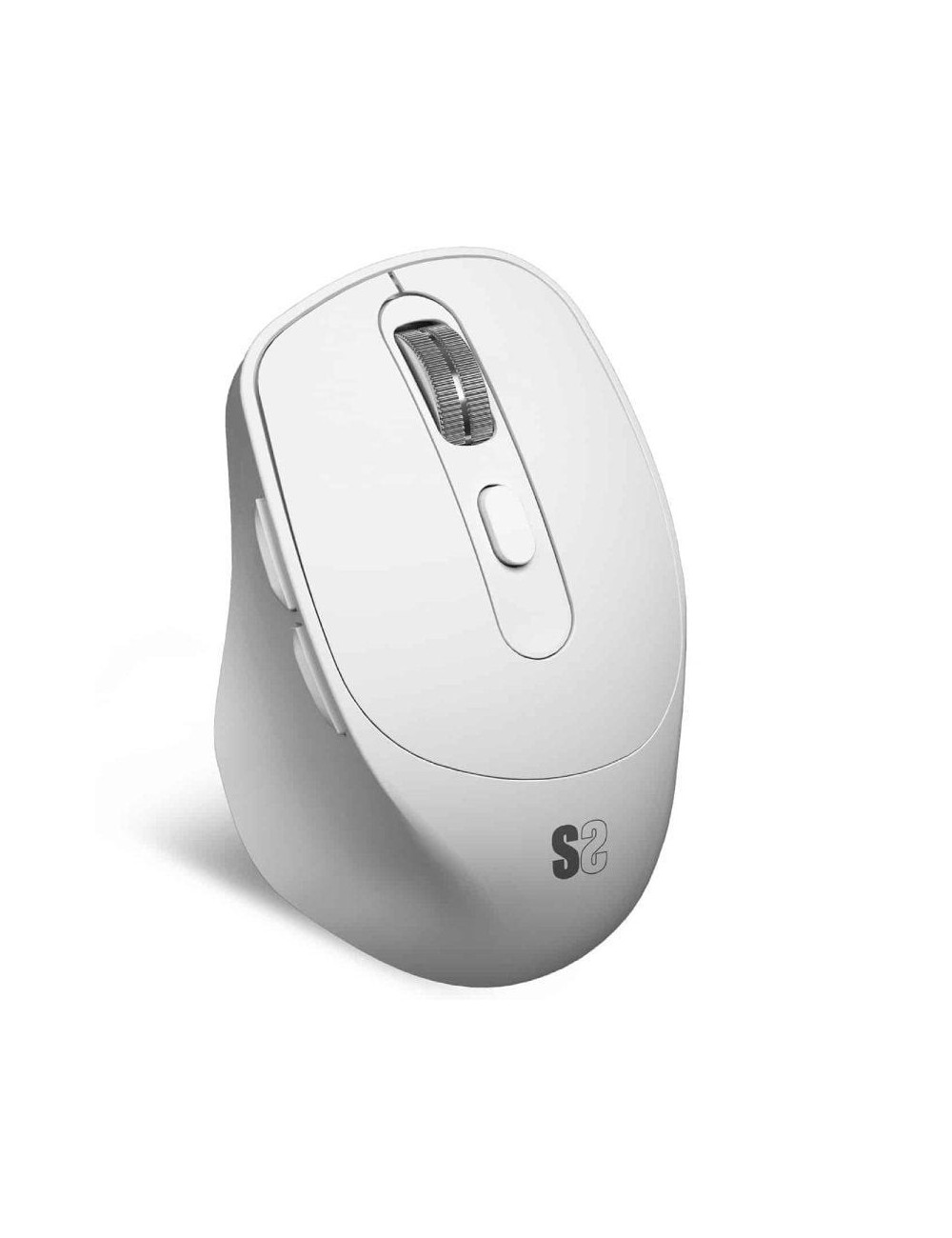 Ratón Ergonómico Inalámbrico Subblim Comfort Ergo Dual Battery/ Batería recargable/ Hasta 2400 DPI/ Blanco