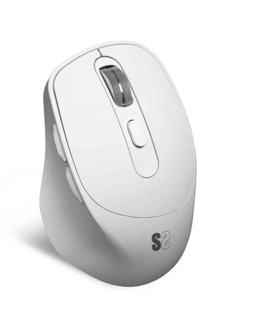 Ratón Ergonómico Inalámbrico Subblim Comfort Ergo Dual Battery/ Batería recargable/ Hasta 2400 DPI/ Blanco