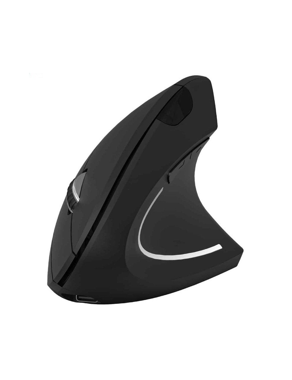 Ratón Vertical Inalámbrico Subblim Glide Vertical Ergo Dual Battery/ Batería Recargable/ Hasta 1600 DPI/ Negro