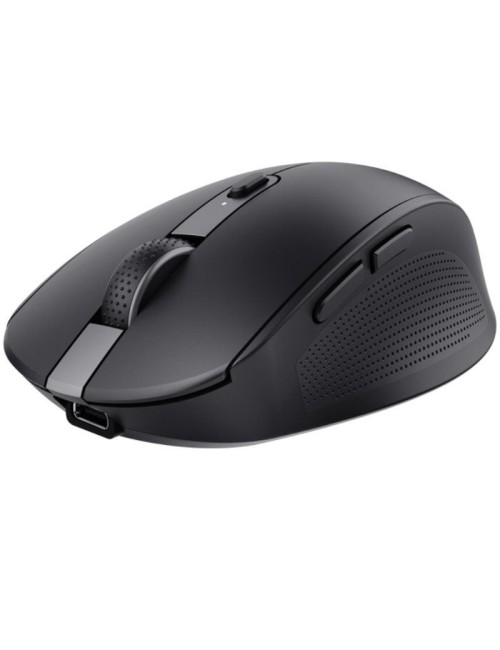 Ratón Inalámbrico Trust Ozaa Compact Wireless/ Batería recargable/ Hasta 3200 DPI/ Negro