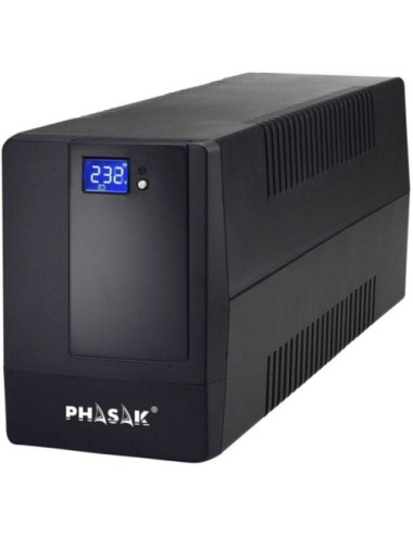 SAI Línea Interactiva Phasak 600 VA LCD/ 600VA/ 2 Salidas/ Formato Torre