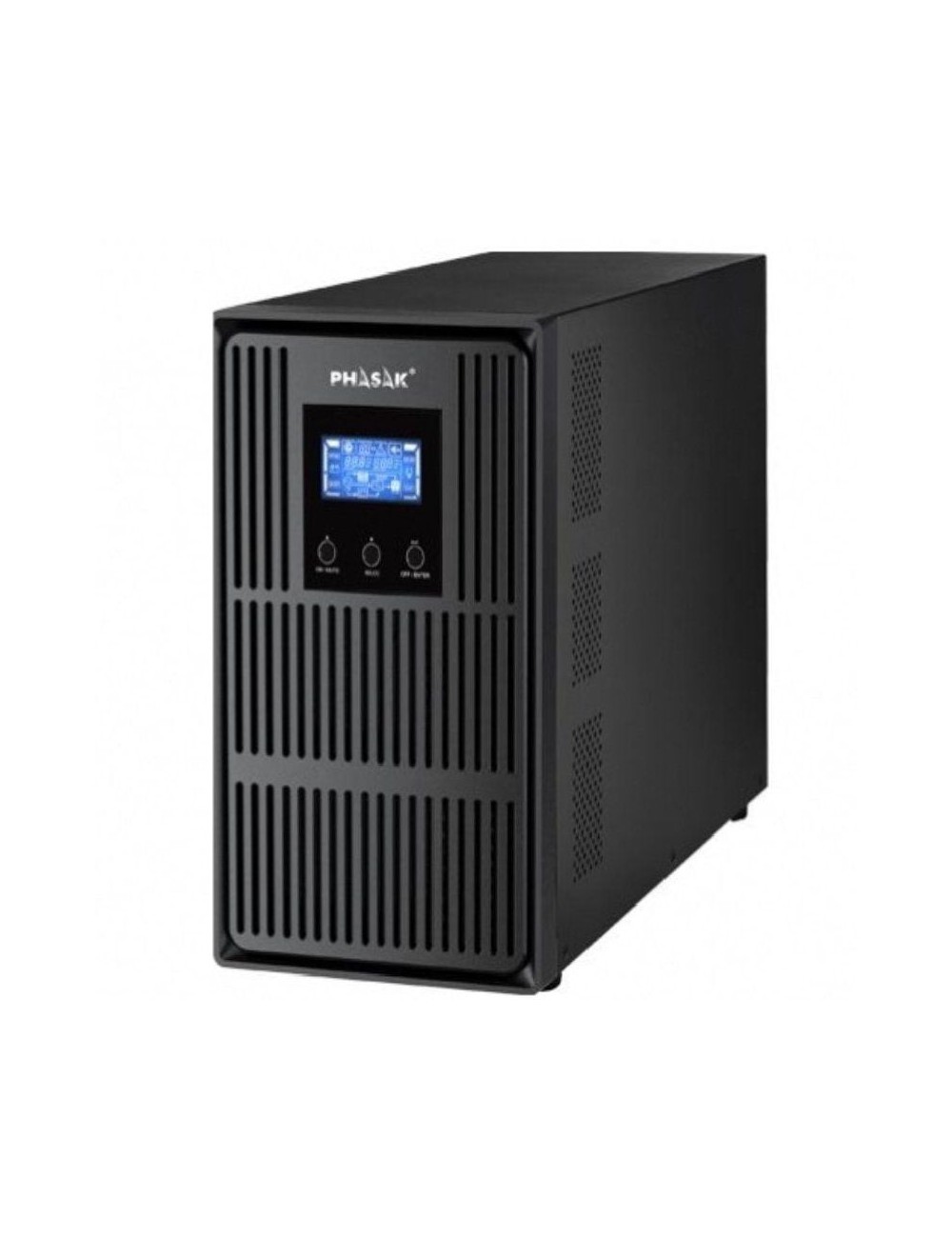 SAI Online Phasak Conqueror Pro 3000 VA Online LCD/ 3000VA-2700W/ 3 Salidas/ Formato Torre