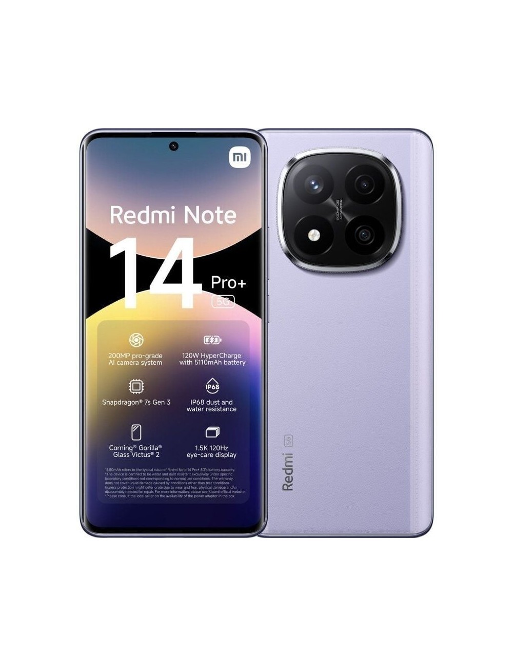 Smartphone Xiaomi Redmi Note 14 Pro+ 12GB/ 256GB/ 6.67'/ 5G/ Púrpura