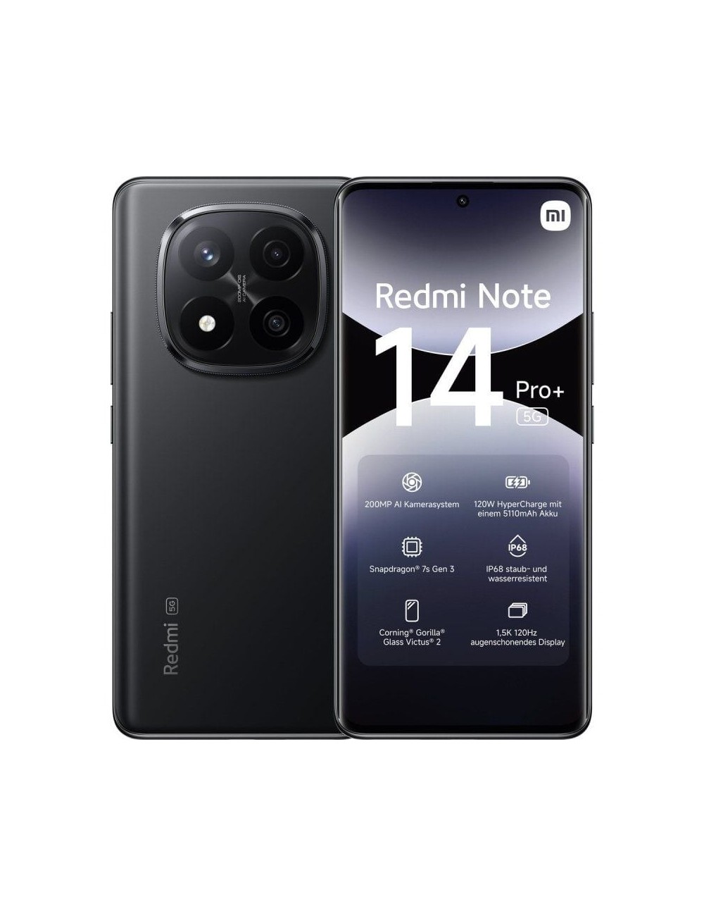 Smartphone Xiaomi Redmi Note 14 Pro+ 8GB/ 256GB/ 6.67'/ 5G/ Negro