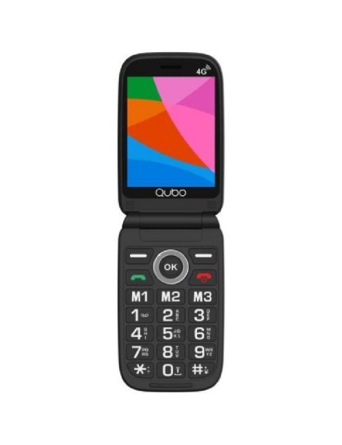 Teléfono Móvil Qubo X-D340 4G para Personas Mayores/ Negro