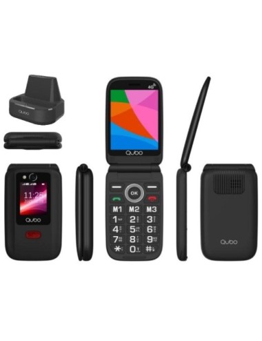 Teléfono Móvil Qubo X-D340CB 4G para Personas Mayores/ Negro