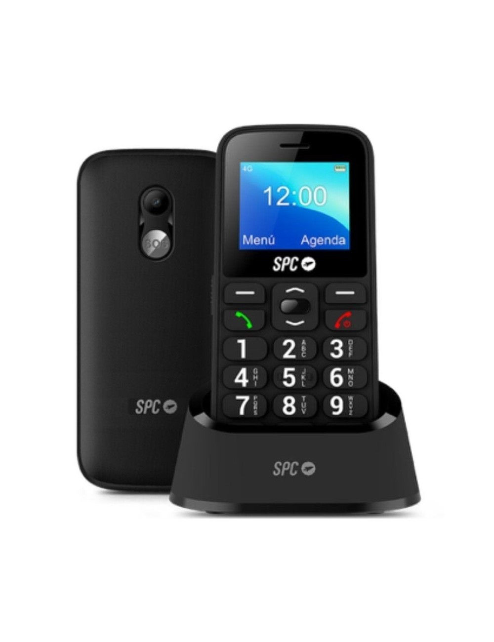 Teléfono Móvil SPC Fortune 2 4G para Personas Mayores/ Negro