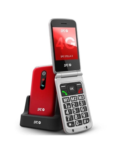 Teléfono Móvil SPC Stella 3 para Personas Mayores/ 4G/ Rojo