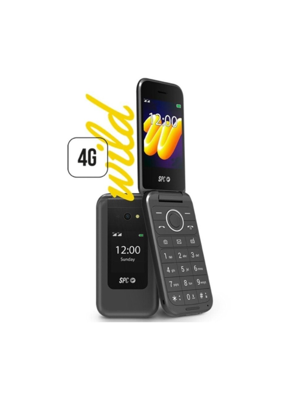 Teléfono Móvil SPC WILD para Personas Mayores/ 4G/ Negro
