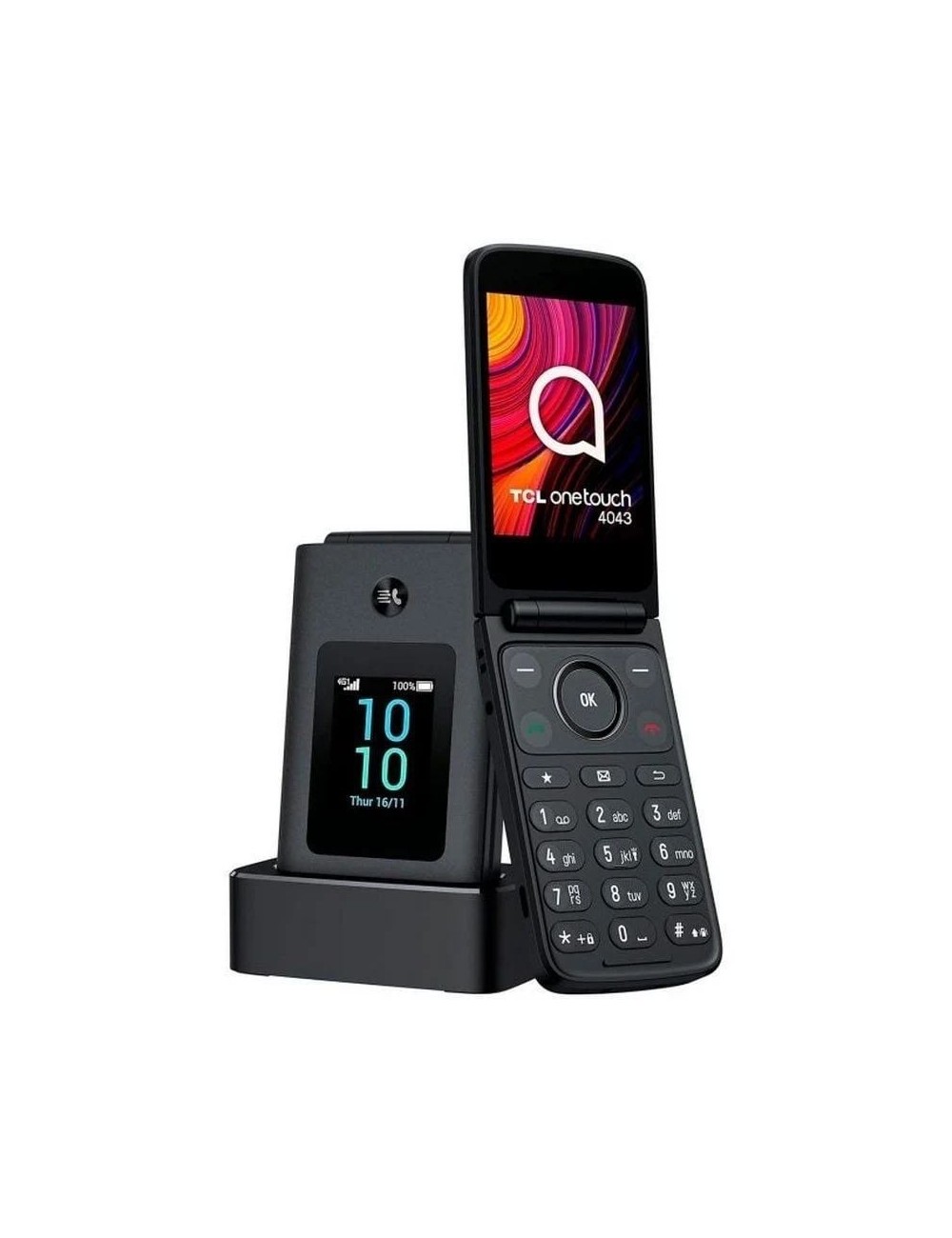 Teléfono Móvil TCL One Touch 4043D para Personas Mayores/ 4G/ Gris Oscuro