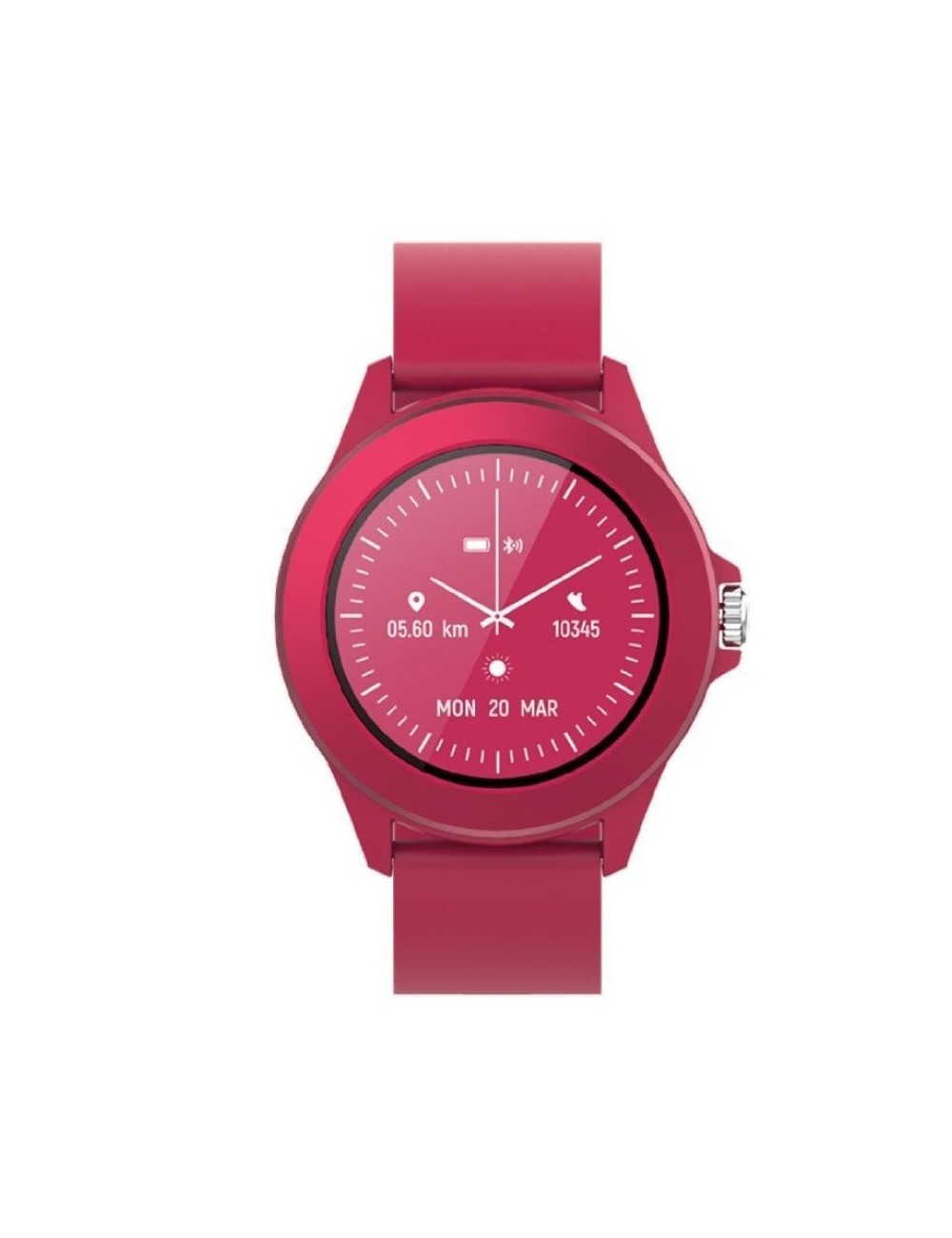 Smartwatch Forever Colorum CW-300/ Notificaciones/ Frecuencia Cardíaca/ Magenta